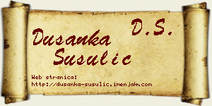 Dušanka Šušulić vizit kartica